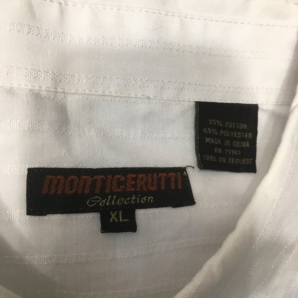 80's MEN'S WESTERN MONTICERUTTI EMBROIDERED hippie textured stitching white hip - Picture 8 of 8